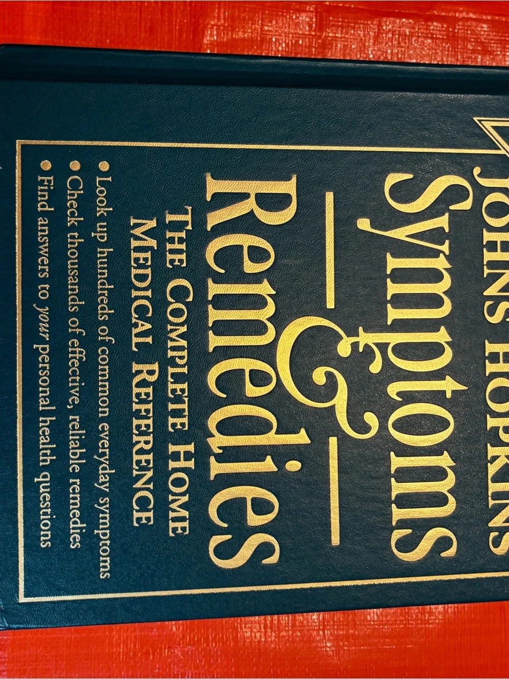 Symptoms & Remedies Hardcover Book - Navy Blue